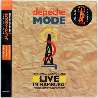 Okładka płyty CD artysty Depeche Mode.o tytule The World We Live In And Live in Hamburg