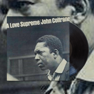Okładka płyty winylowej artysty John Coltrane o tytule A Love Supreme