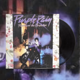 Okładka płyty winylowej artysty Prince and The Revolution o tytule Purple Rain