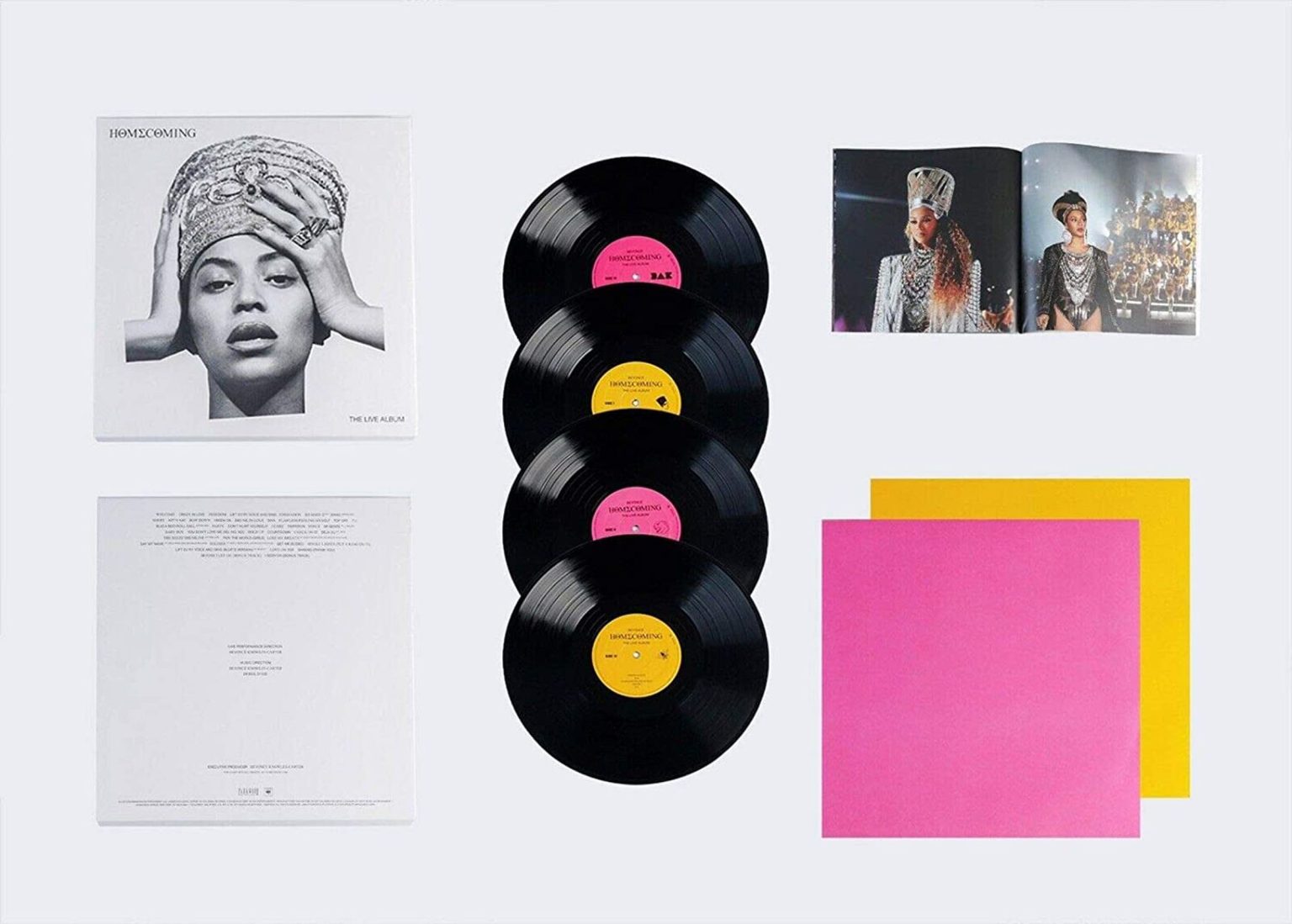Okładka płyty winylowej wykonawcy Beyonce o tytule Homecoming: The Live Album (Live At Coachella 2018)