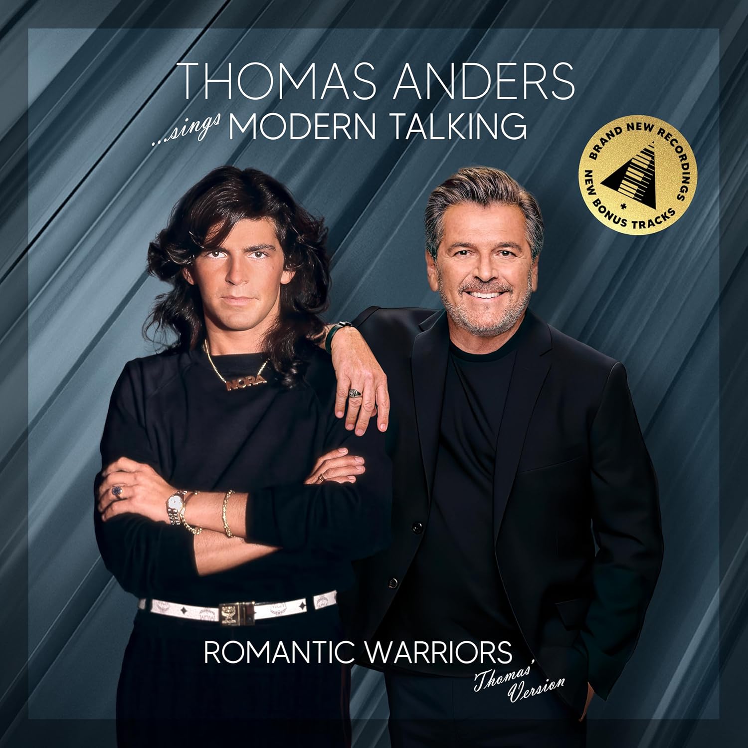 Okładka płyty winylowej wykonawcy Thomas Anders o tytule Thomas Sings Modern Talking Romantic Warriors