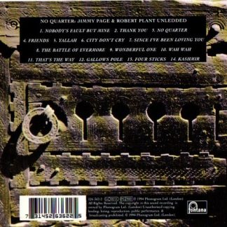 Okładka płyty CD wykonawcy Jimmy Page Robert Plant o tytule No Quarter