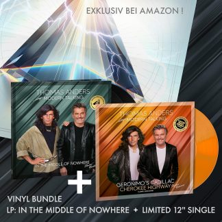 Okładka płyty winylowej wykonawcy Thomas Anders o tytule Thomas Sings Modern Talking In The Middle O Nowhere