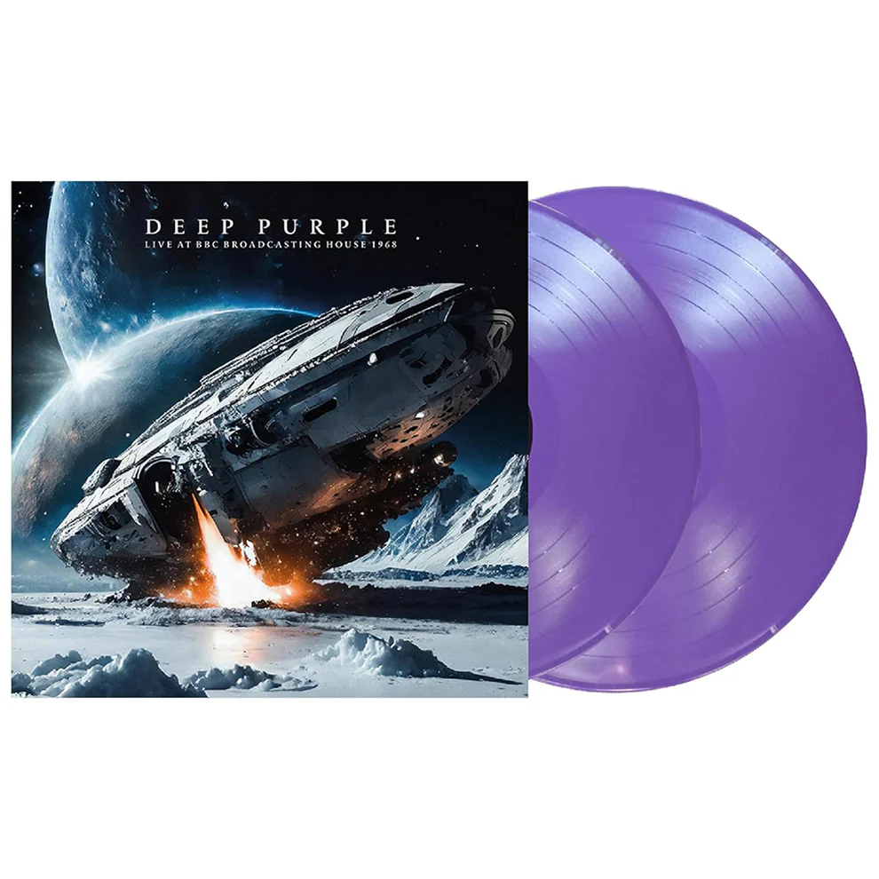Okładka płyty winylowej wykonawcy Deep Purple o tytule Live At BBC Broadcasting House 1968