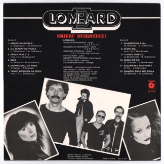 Okładka płyty winylowej wykonawcy Okładka płyty winylowej wykonawcy Lombard o tytule Śmierć Dyskotece!