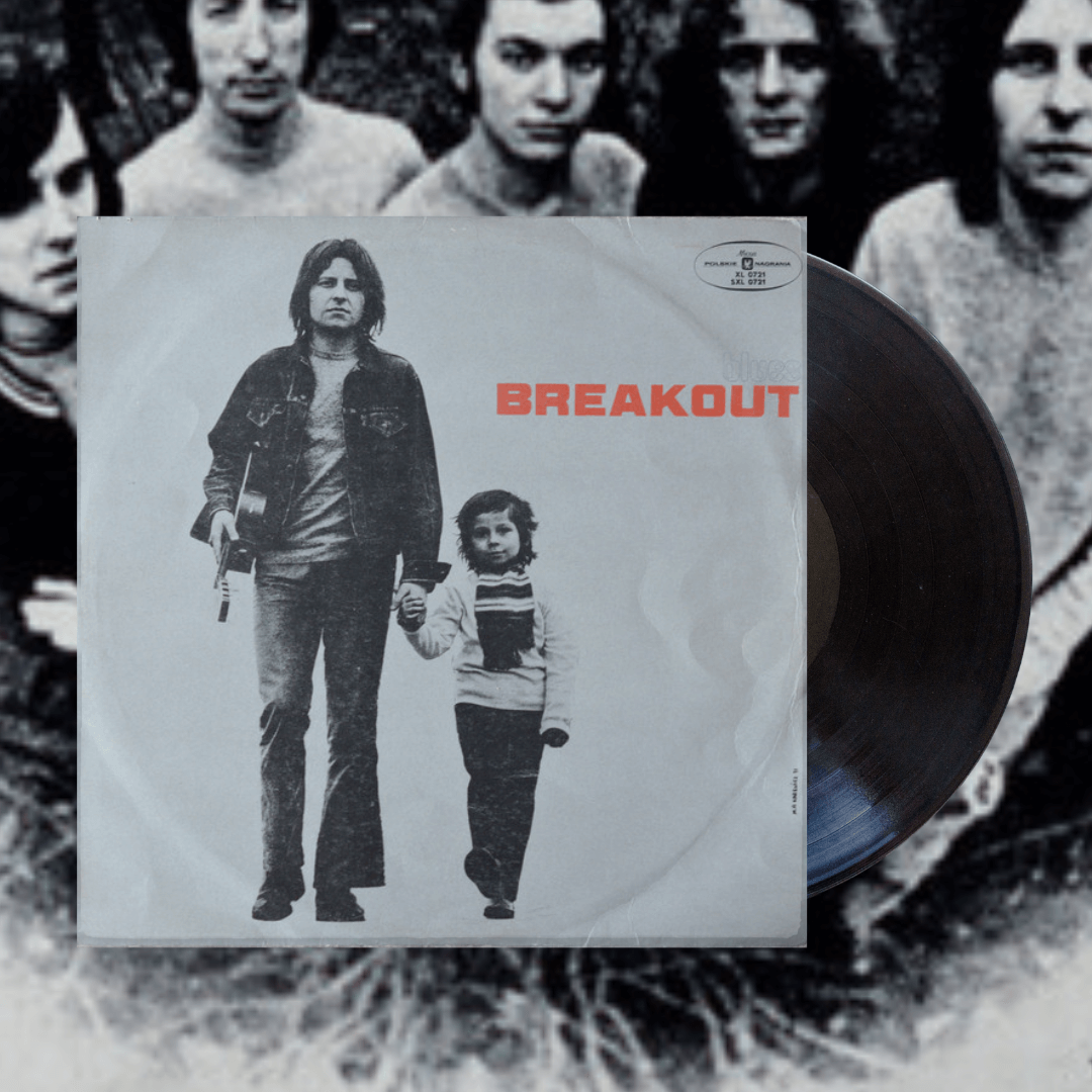 Okładka płyty winylowej wykonawcy Okładka płyty winylowej wykonawcy Breakout o tytule Blues