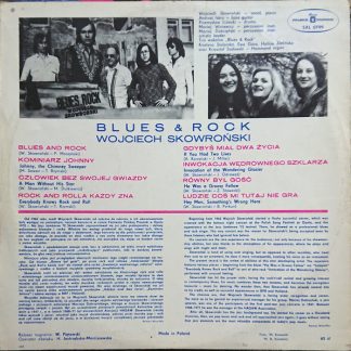 Okładka płyty winylowej wykonawcy Wojciech Skowroński o tytule Blues&Rock