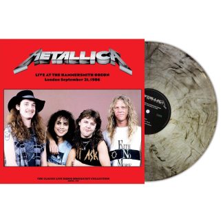 Okładka płyty winylowej wykonawcy Metallica o tytule Live At The Hammersmith Odeon 1986