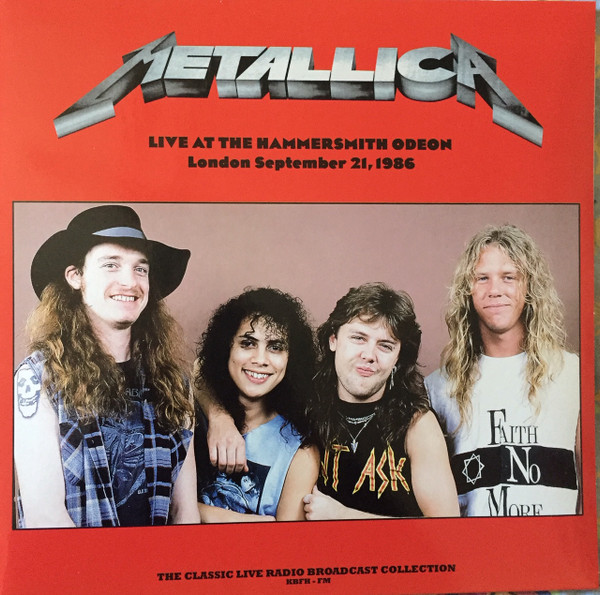 Okładka płyty winylowej wykonawcy Metallica o tytule Live At The Hammersmith Odeon 1986